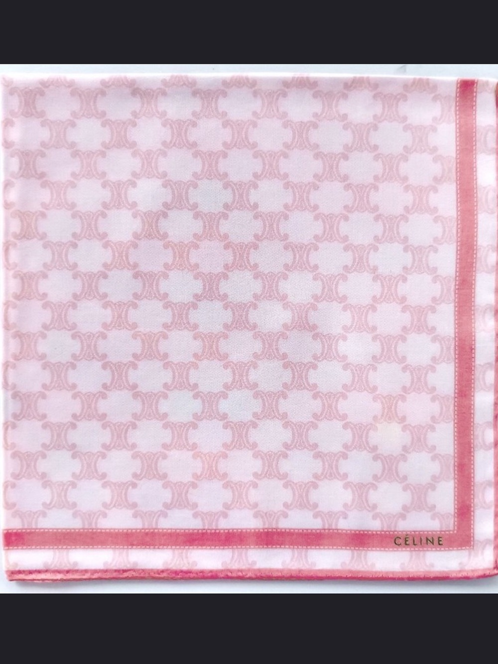 Celine 🌸🌷🎀🩷 Pink Logo Handkerchief - Picture 5 of 14